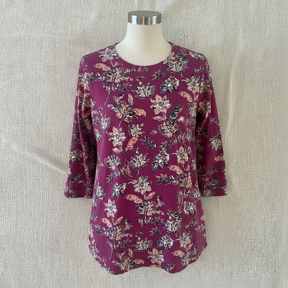 NWOT Coldwater Creek Wildflower Print Knit Top | Sweatshirt - Small